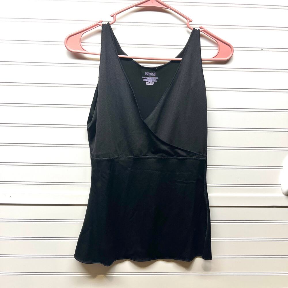 Spanx Cross Front Surplice Neckline Sleeveless Tank Top Shapewear Size L